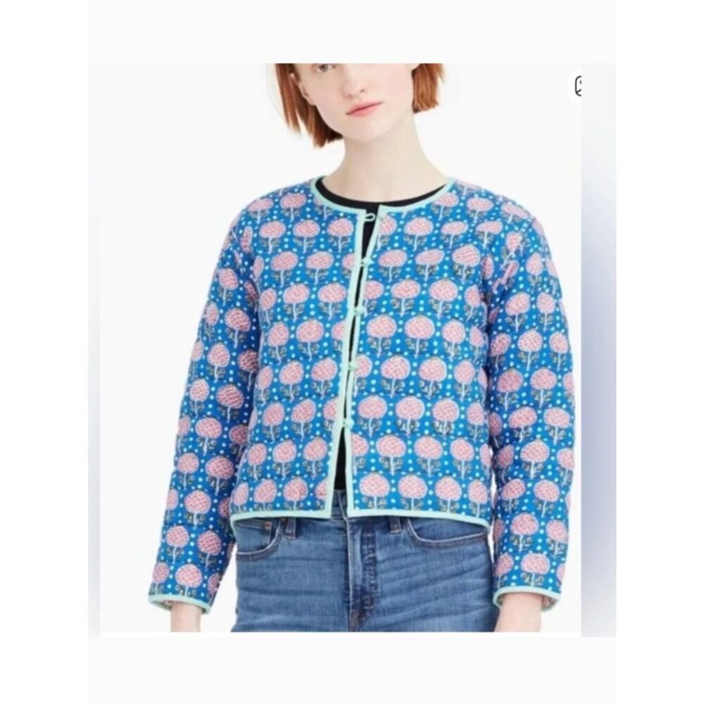 J.Crew x SZ Blockprints Reversible Quilted Jacket M